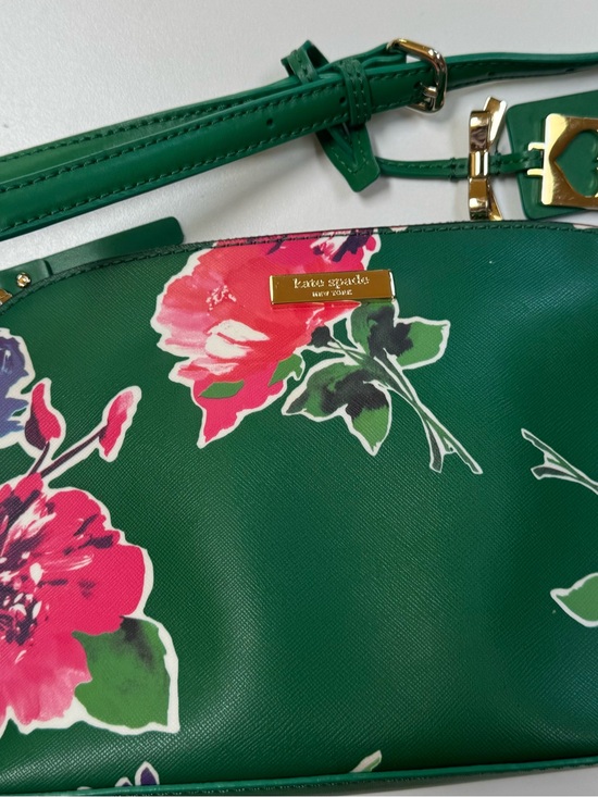 kate spade Handbags - kate spade Green Floral Saffiano Crossbody with Gold Hardware